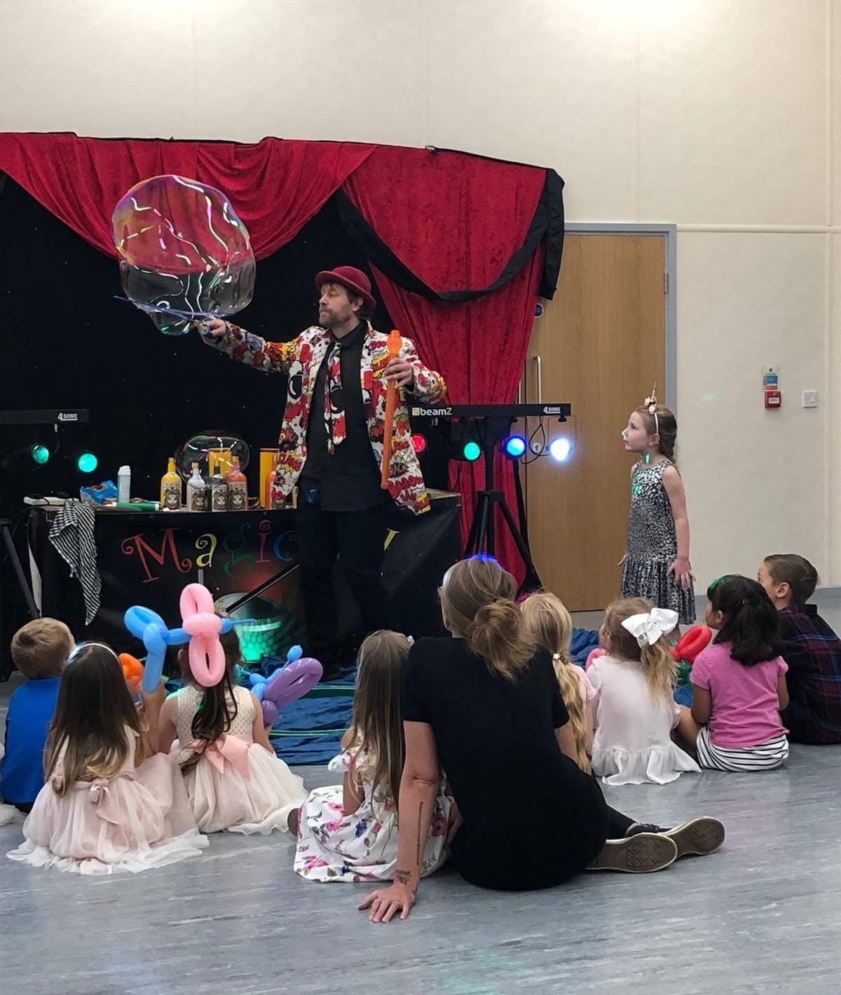 Bubble show with children