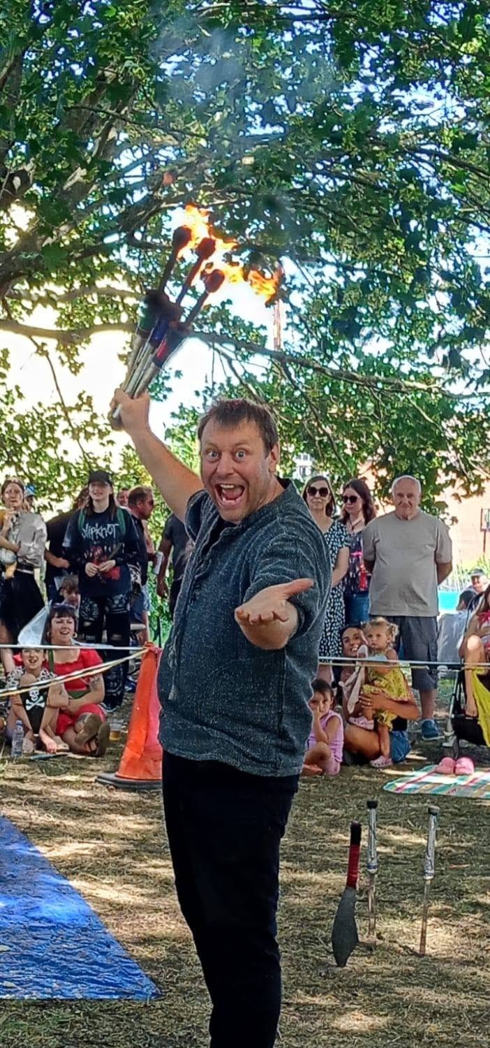 Fire show crowd reaction