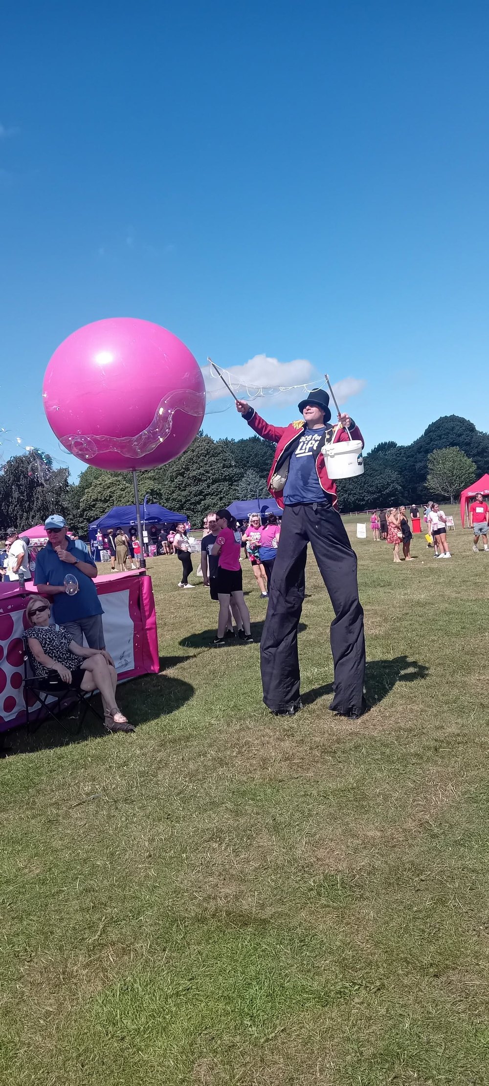 Pink giant bubble